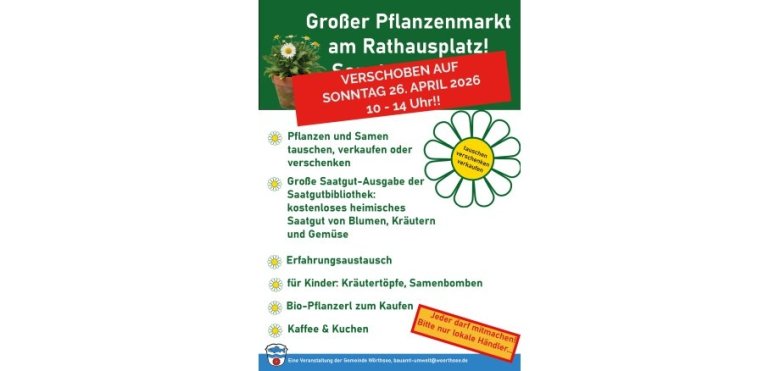Plakat Pflanzenmarkt 2026
