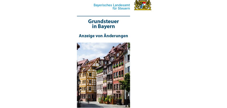 Grundsteuer Anzeige von Änderungen Grundsteuer Anzeige von Änderungen