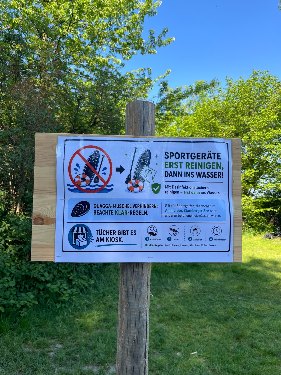 Plakate Quagga-Muschel Wörthsee