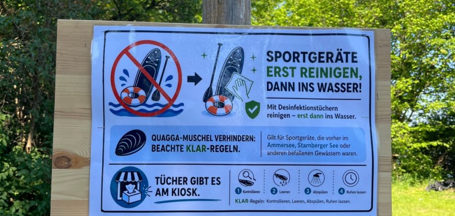 Plakate Quagga-Muschel Wörthsee